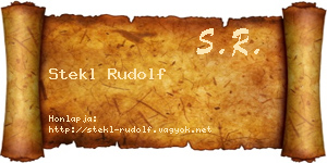 Stekl Rudolf névjegykártya